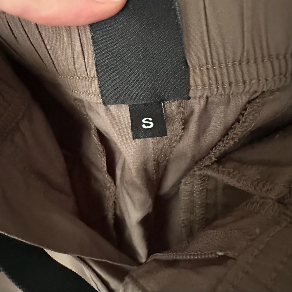 Only NY Brown Shorts Elastic Waistband Integral Belt - Picture 4 of 7